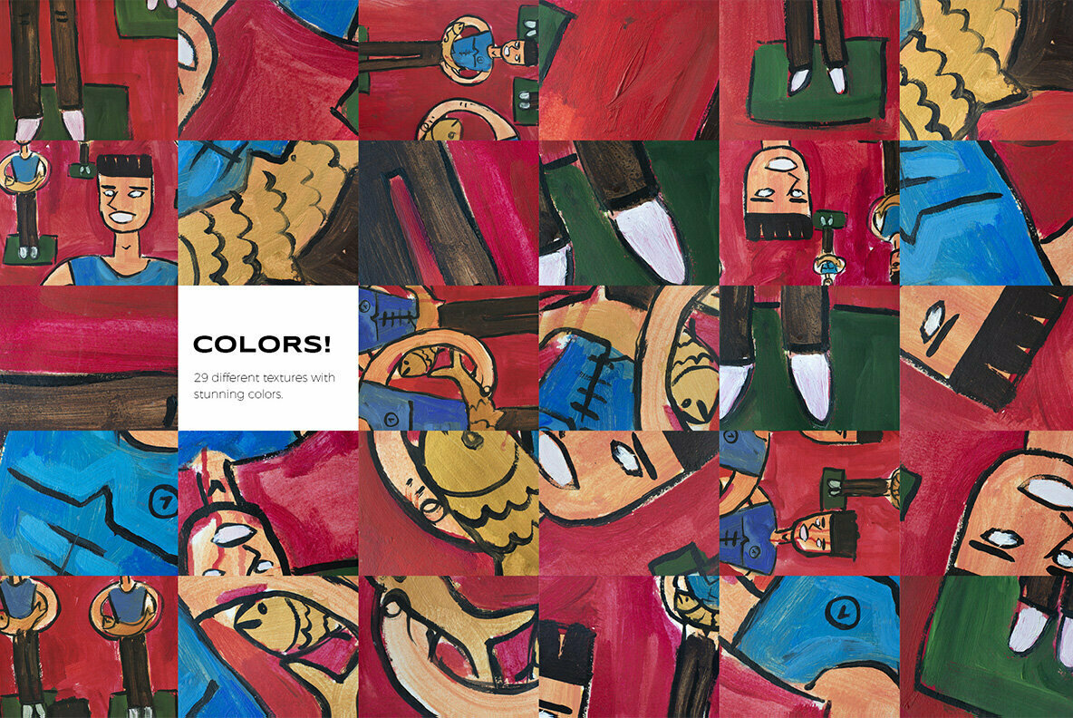 Youthful   Graffiti Art Collage Paintings Pack 3