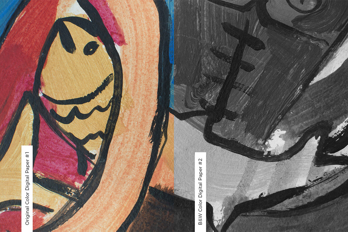 Youthful   Graffiti Art Collage Paintings Pack 8