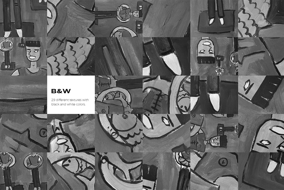 Youthful   Graffiti Art Collage Paintings Pack 9