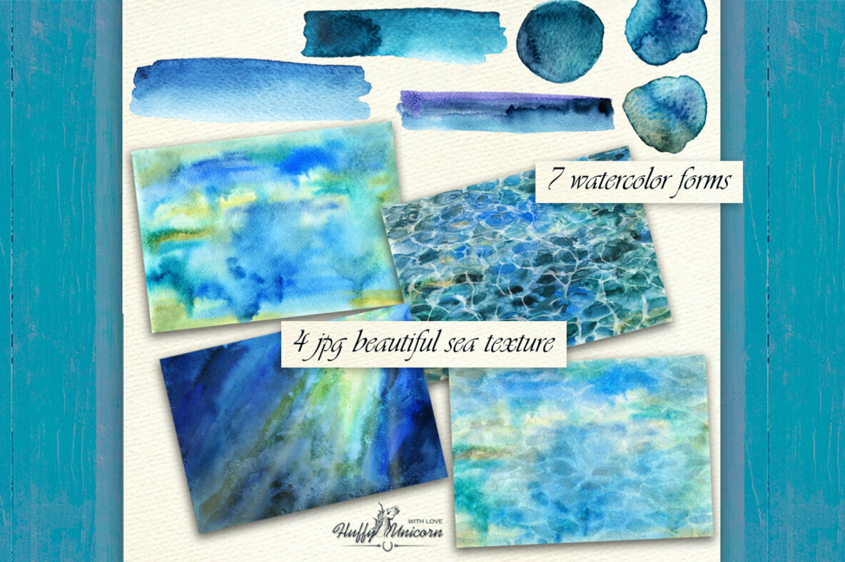 Marine Mammals Watercolor Set Marine Mammals Watercolor Set