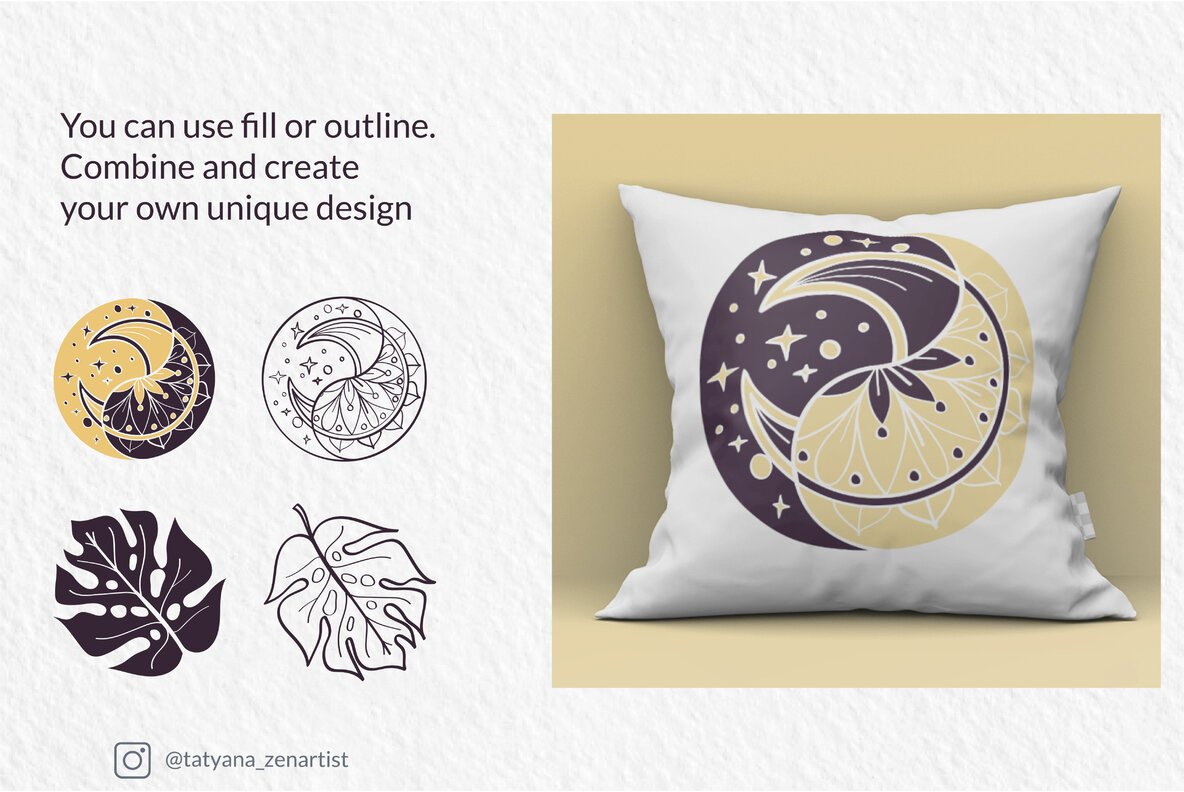 Abstract Linear Yoga and Vector Mandala Collection 8