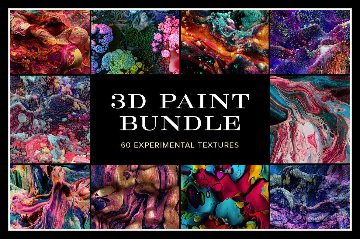 3D Paint Bundle 60 Experimental Textures 3D Paint Bundle 60 Experimental Textures