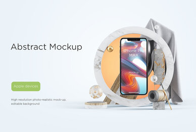 Abstract Mockups Apple Devices