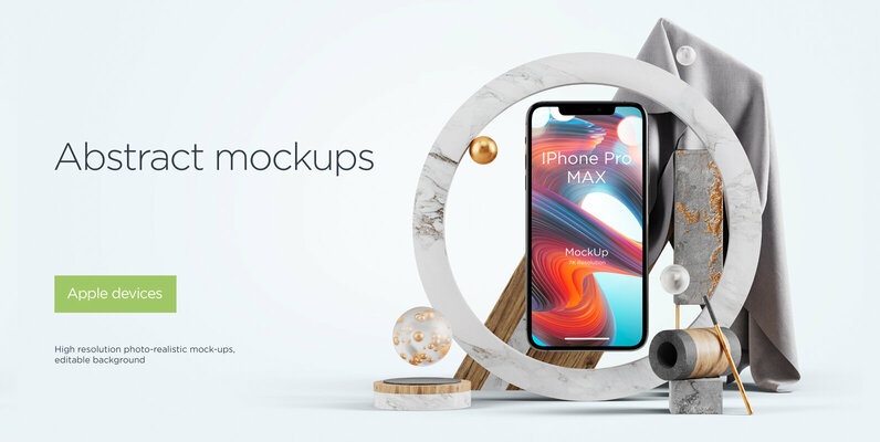 Abstract Mockups Apple Devices