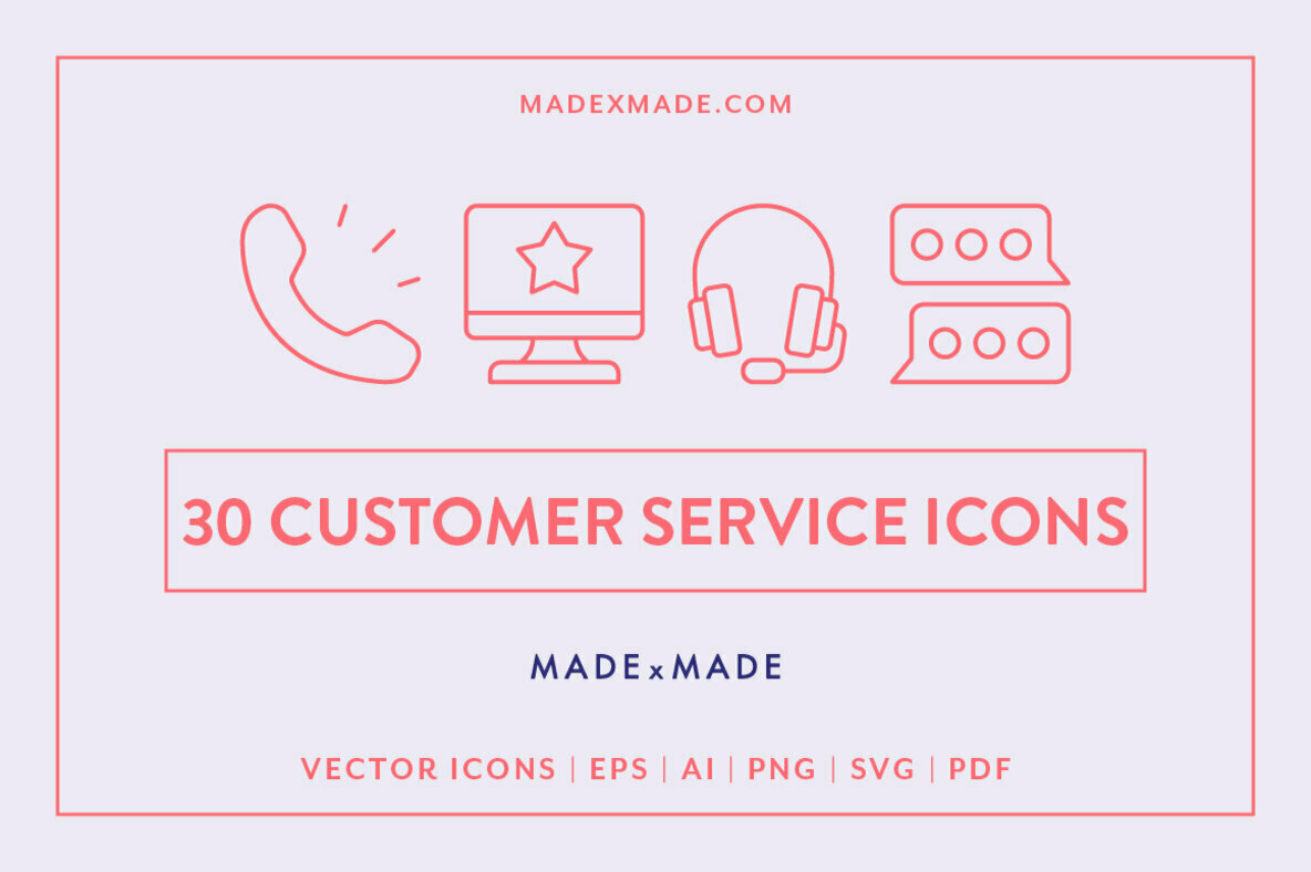Line Icons     Customer Service 1