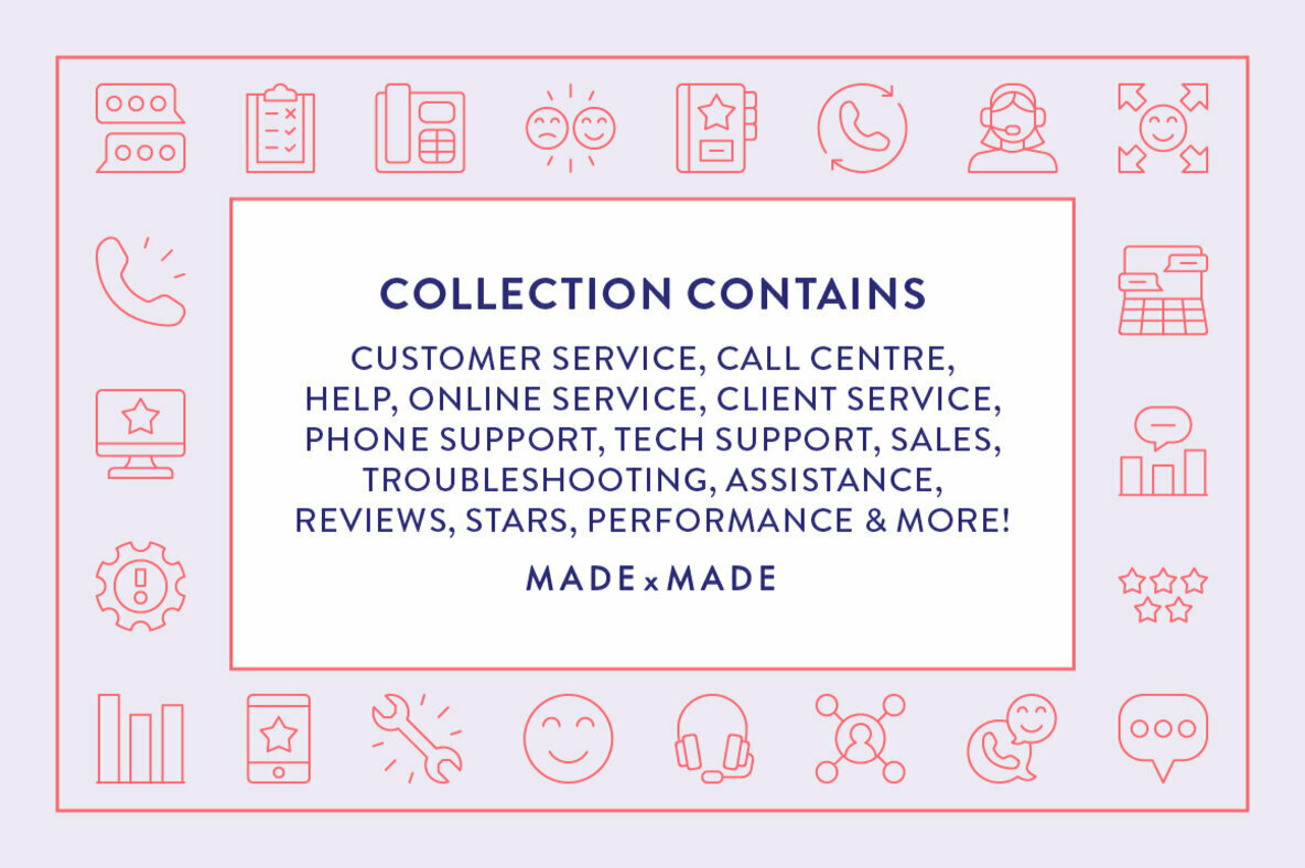 Line Icons     Customer Service 2