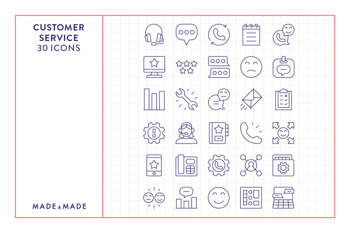 Line Icons     Customer Service 5