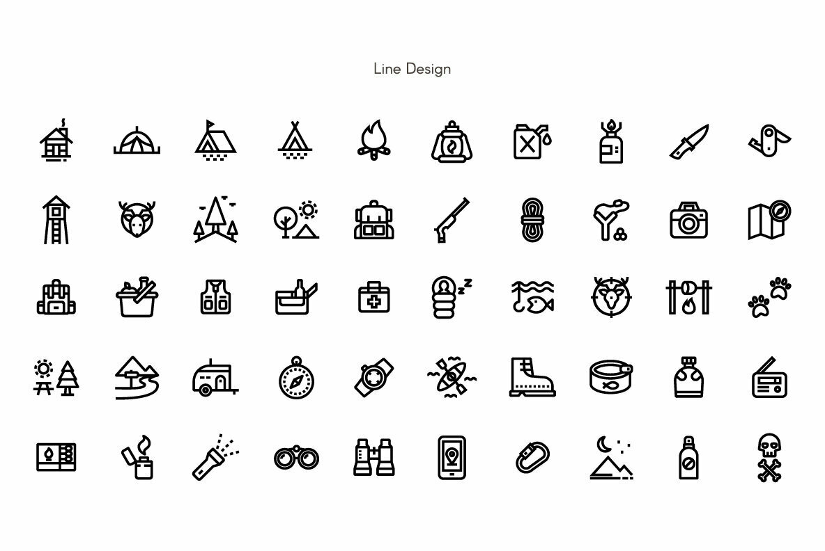 Camping Premium Icon Pack 2