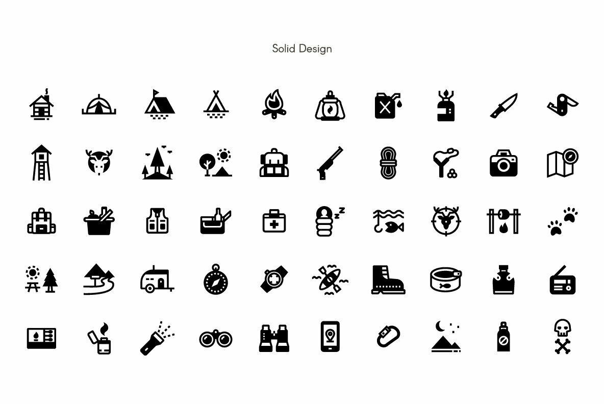 Camping Premium Icon Pack 3