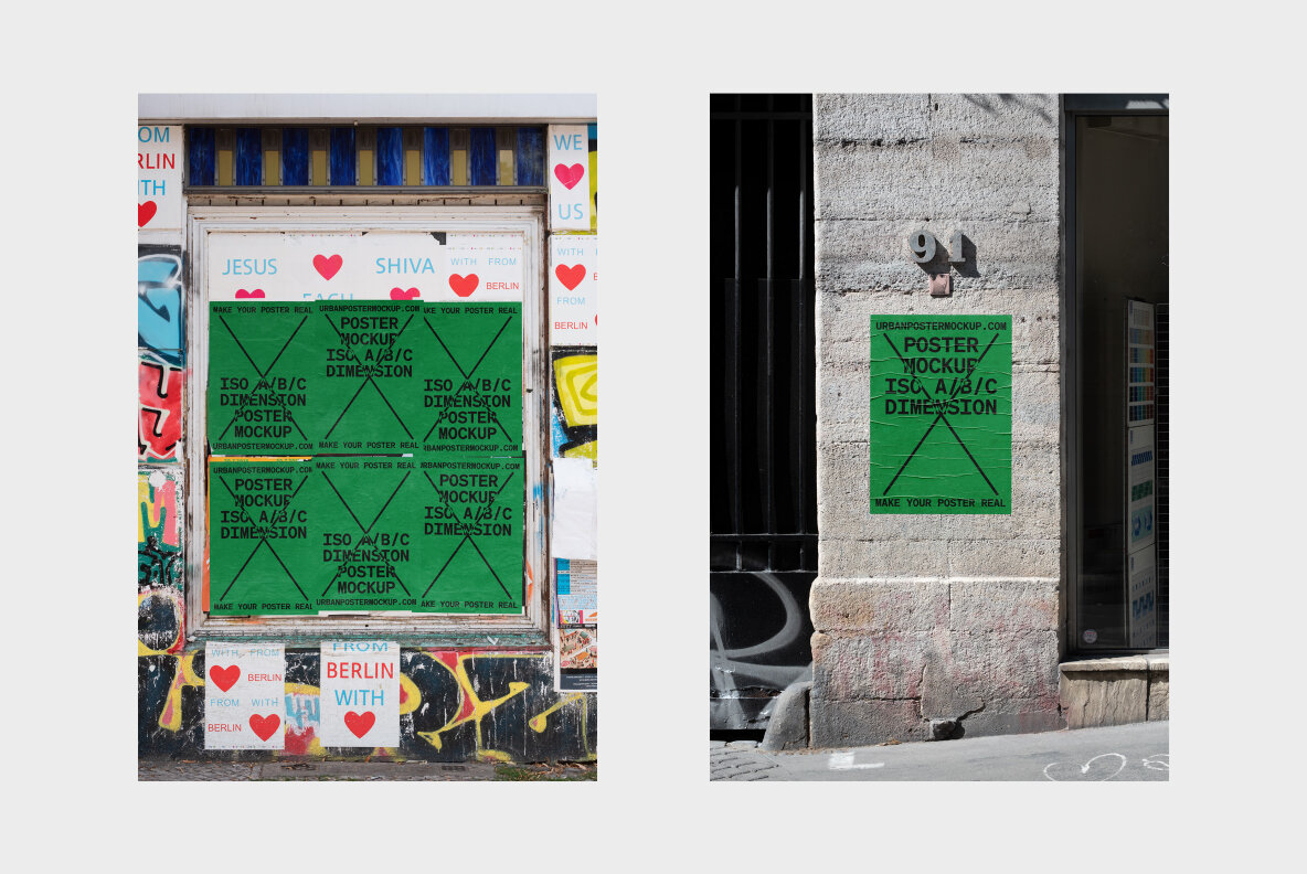 Urban Poster Mockup Vol 5 Urban Poster Mockup Vol 5