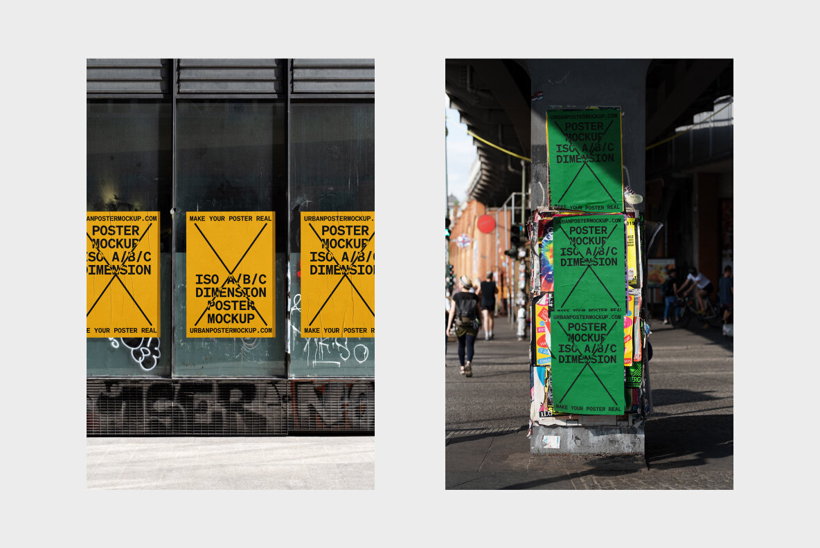 Urban Poster Mockup Vol 5 Urban Poster Mockup Vol 5