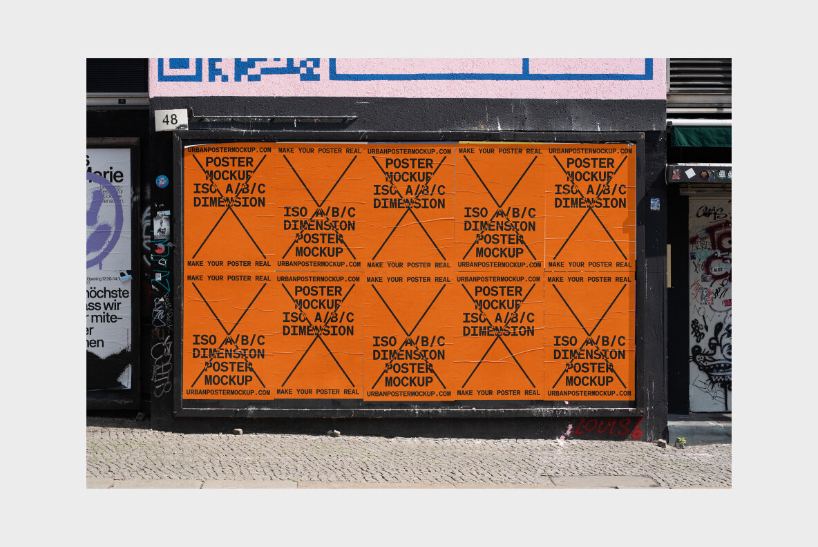 Urban Poster Mockup Vol 5 Urban Poster Mockup Vol 5