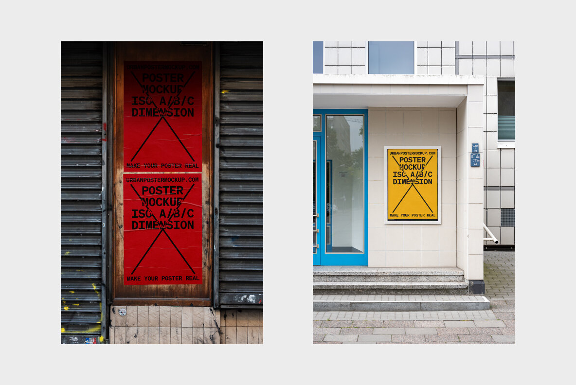 Urban Poster Mockup Vol 5 Urban Poster Mockup Vol 5