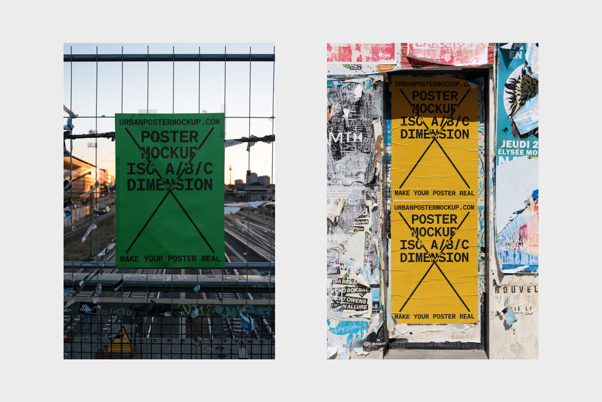 Urban Poster Mockup Vol 5 Urban Poster Mockup Vol 5