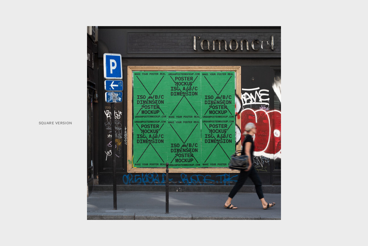 Urban Poster Mockup Vol 5 Urban Poster Mockup Vol 5