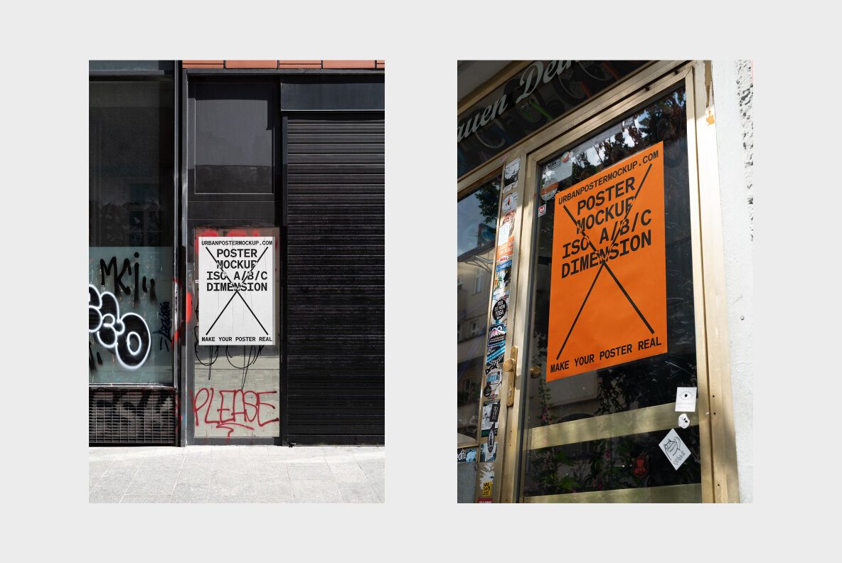 Urban Poster Mockup Vol 5 Urban Poster Mockup Vol 5