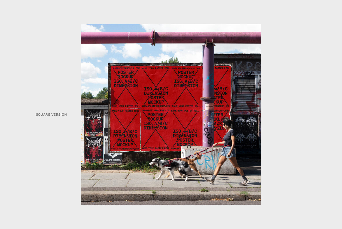 Urban Poster Mockup Vol 5 Urban Poster Mockup Vol 5