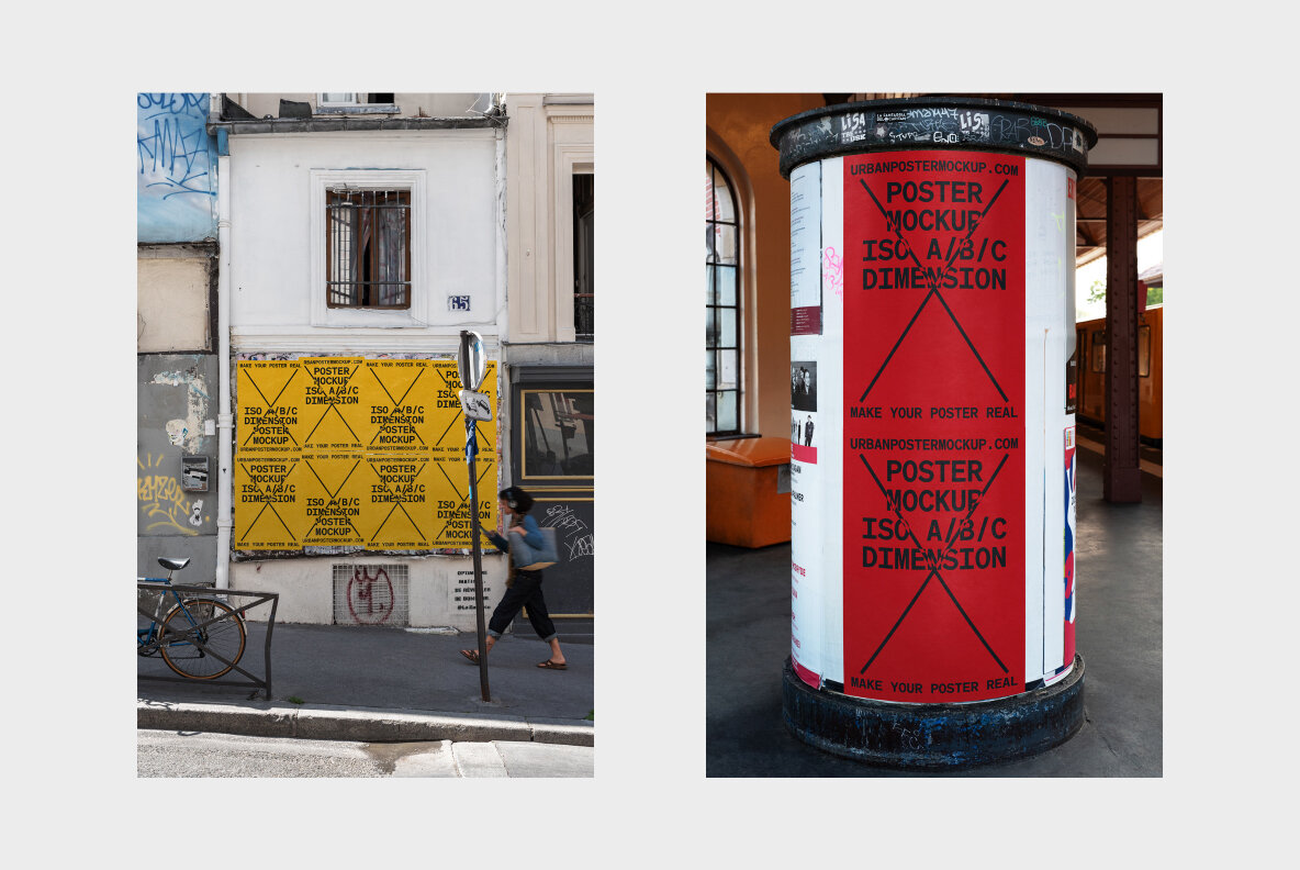 Urban Poster Mockup Vol 5 Urban Poster Mockup Vol 5