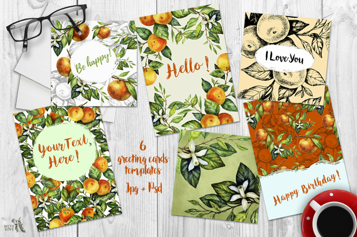 Mandarin Branch Watercolor   Ink 4