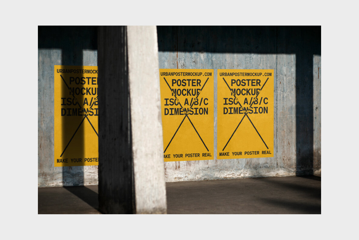 Urban Poster Mockup Vol 3 Urban Poster Mockup Vol 3