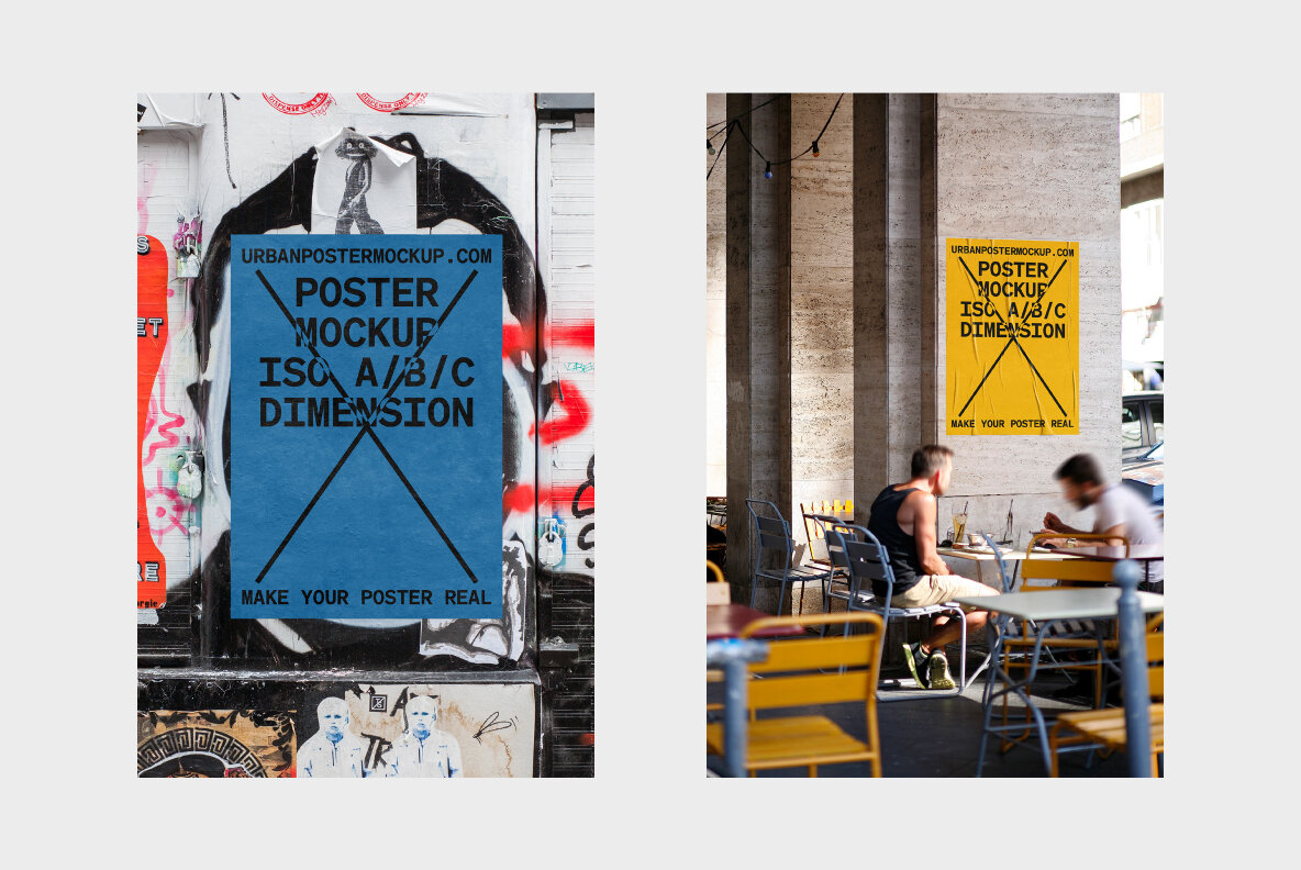 Urban Poster Mockup Vol 3 Urban Poster Mockup Vol 3