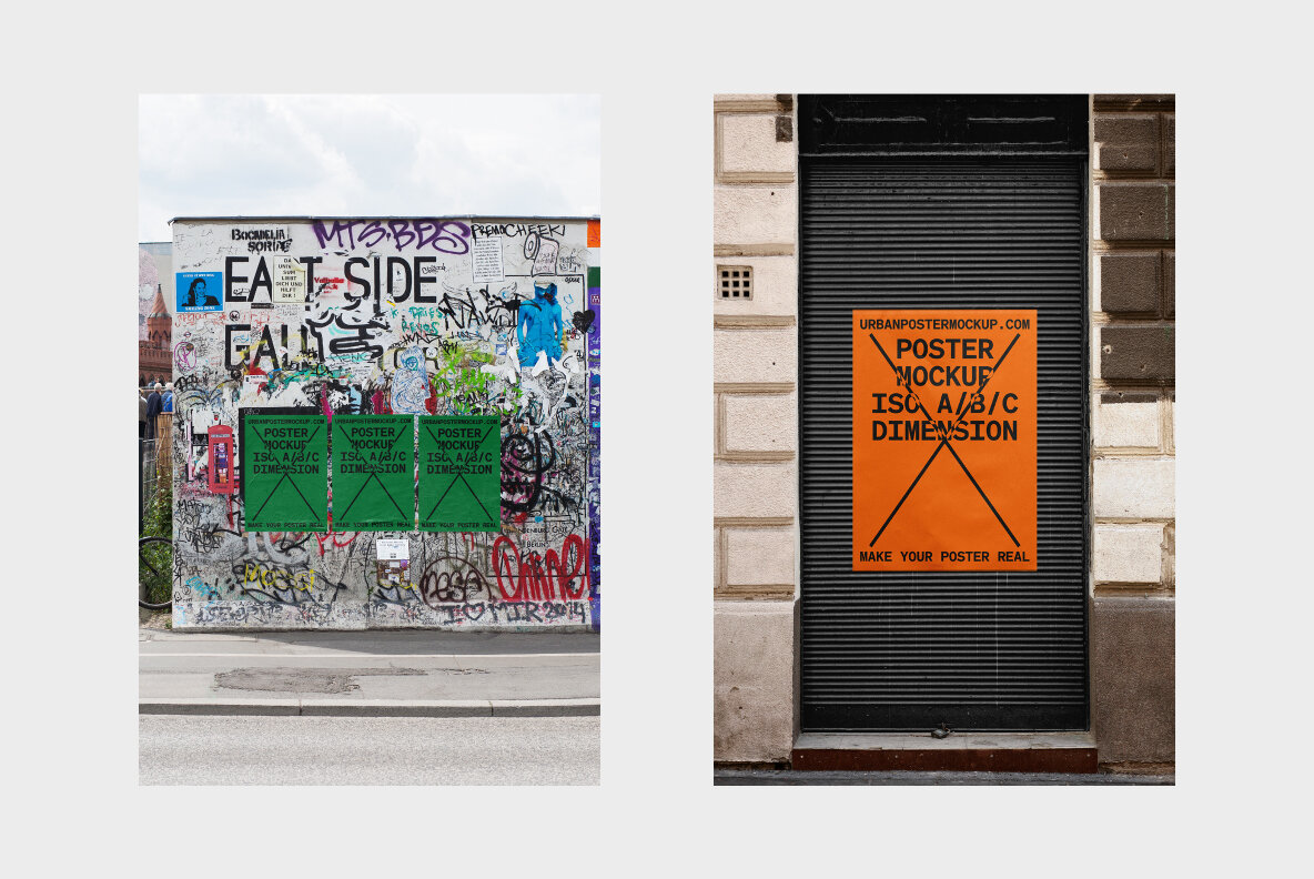 Urban Poster Mockup Vol 3 Urban Poster Mockup Vol 3