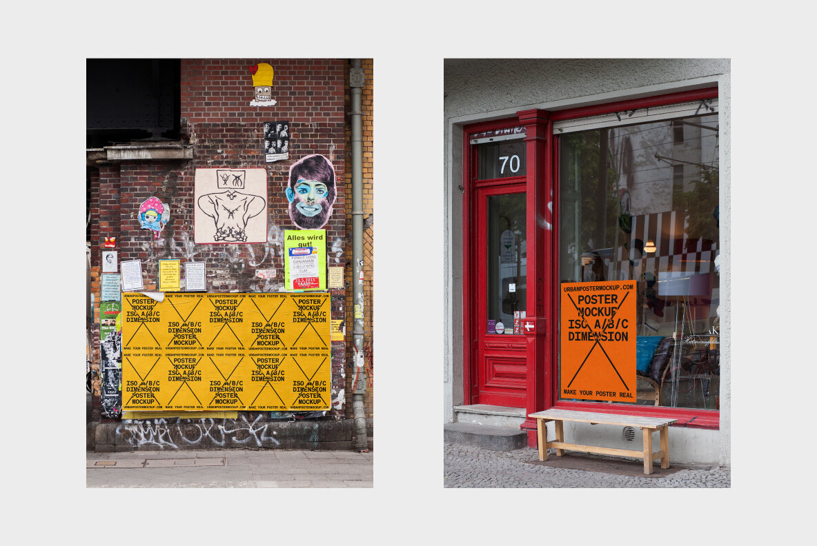 Urban Poster Mockup Vol 3 Urban Poster Mockup Vol 3