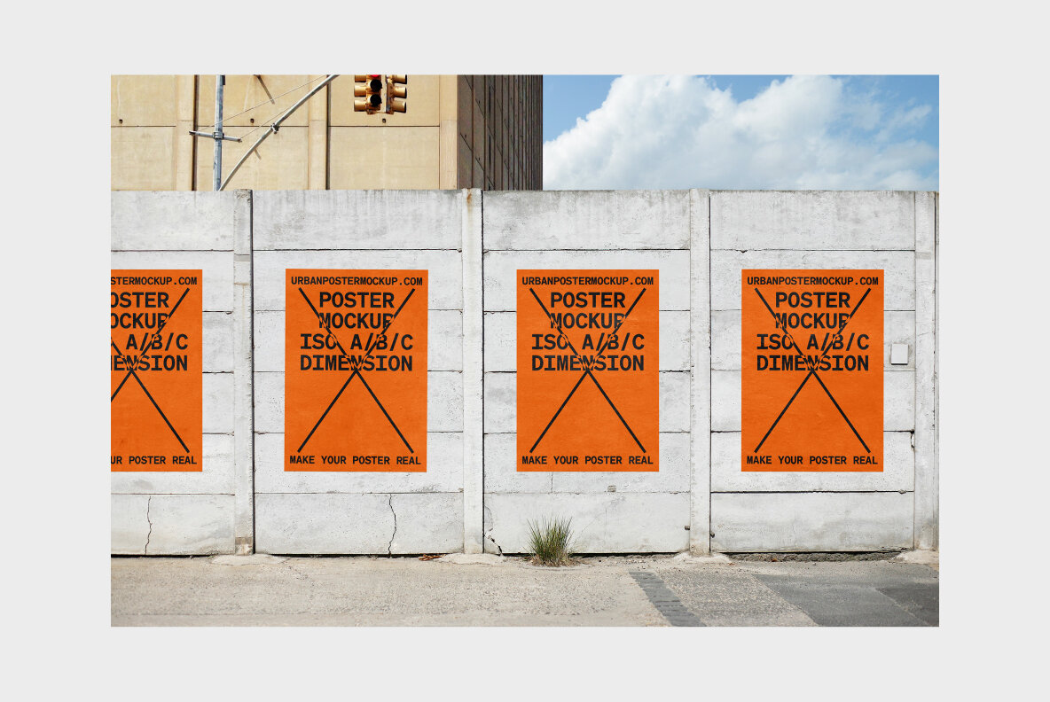 Urban Poster Mockup Vol 3 Urban Poster Mockup Vol 3