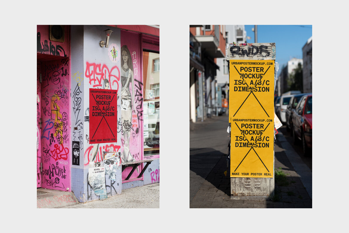 Urban Poster Mockup Vol 3 Urban Poster Mockup Vol 3