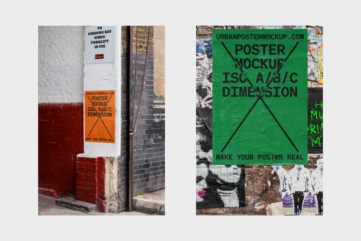 Urban Poster Mockup Vol 3 Urban Poster Mockup Vol 3