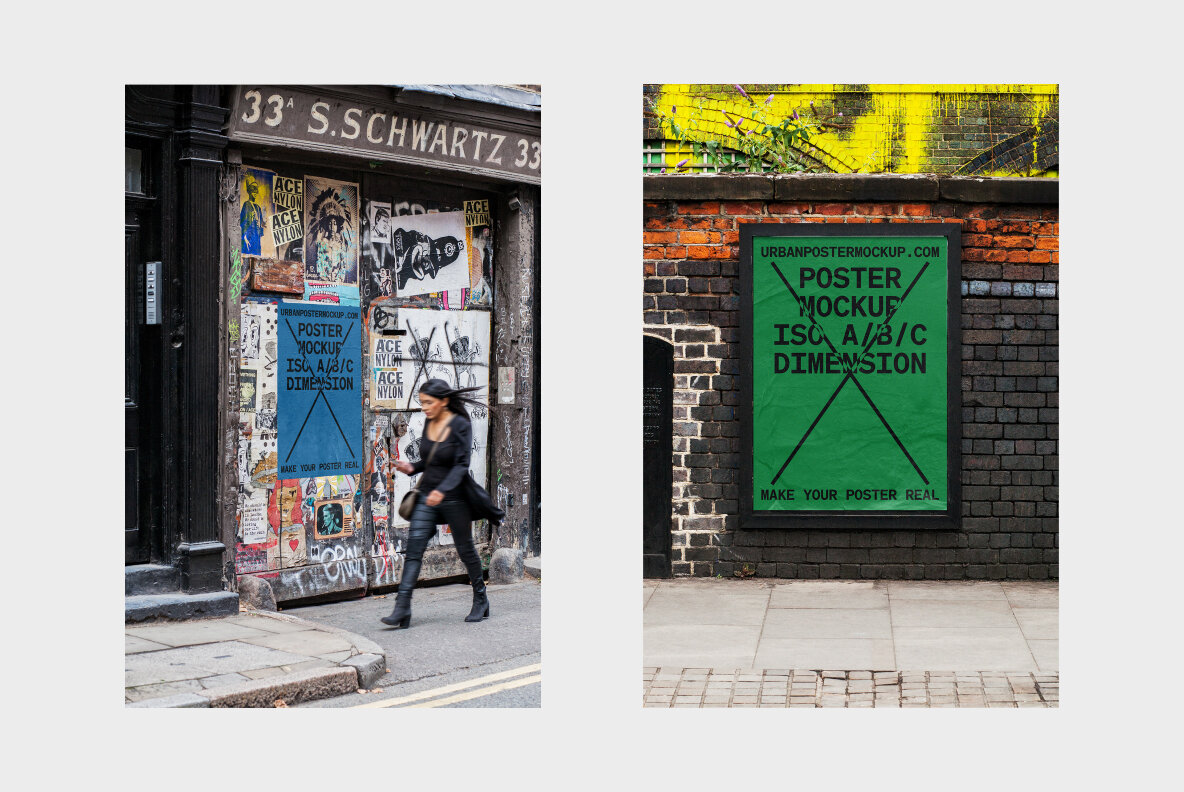 Urban Poster Mockup Vol 3 Urban Poster Mockup Vol 3