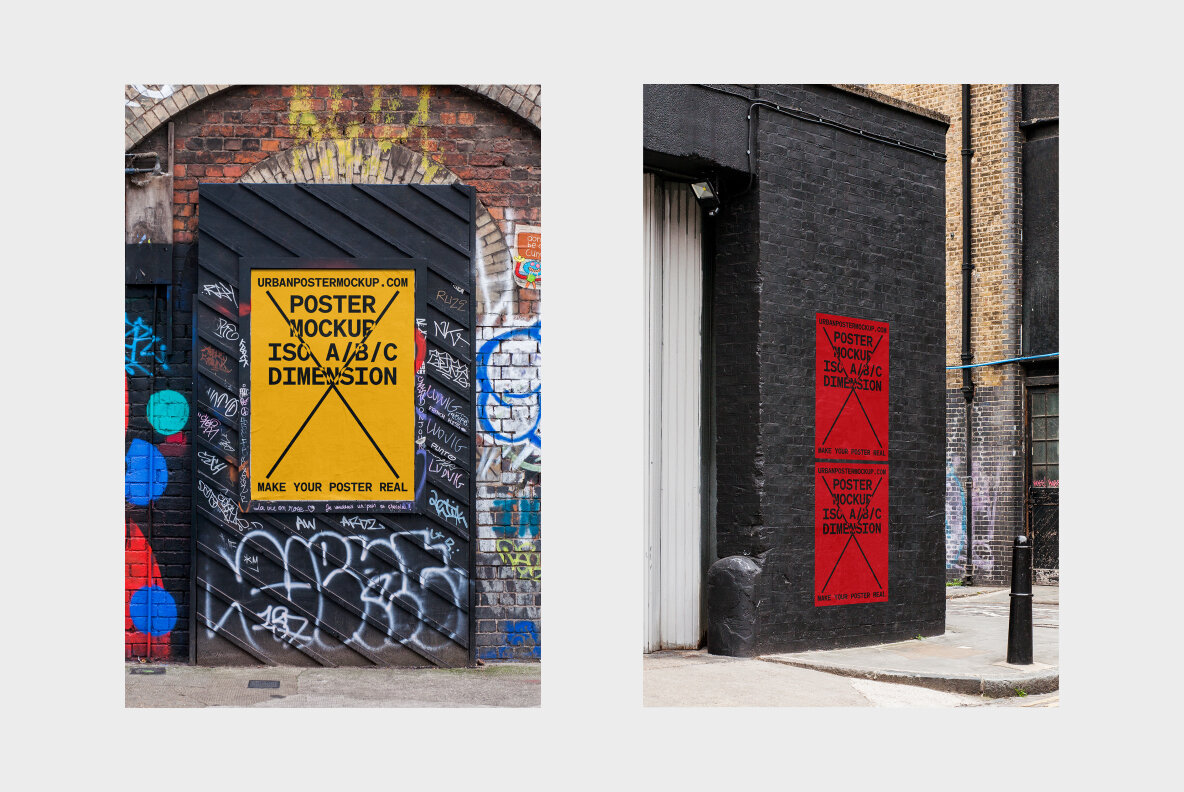 Urban Poster Mockup Vol 3 Urban Poster Mockup Vol 3