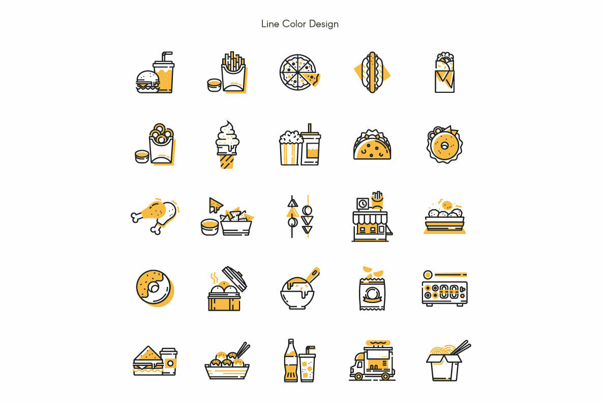 Fast Food Premium Icon Pack 02 2