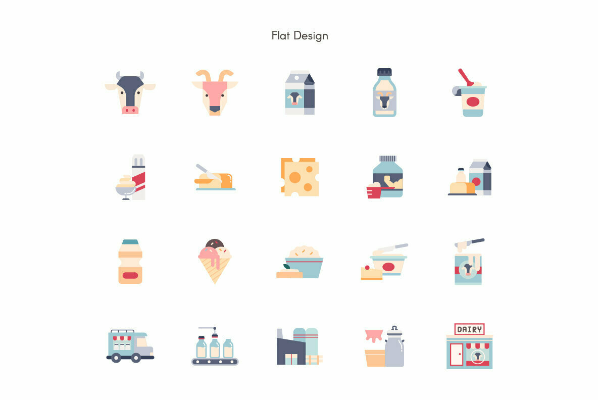 Dairy Product Premium Icon Pack 2