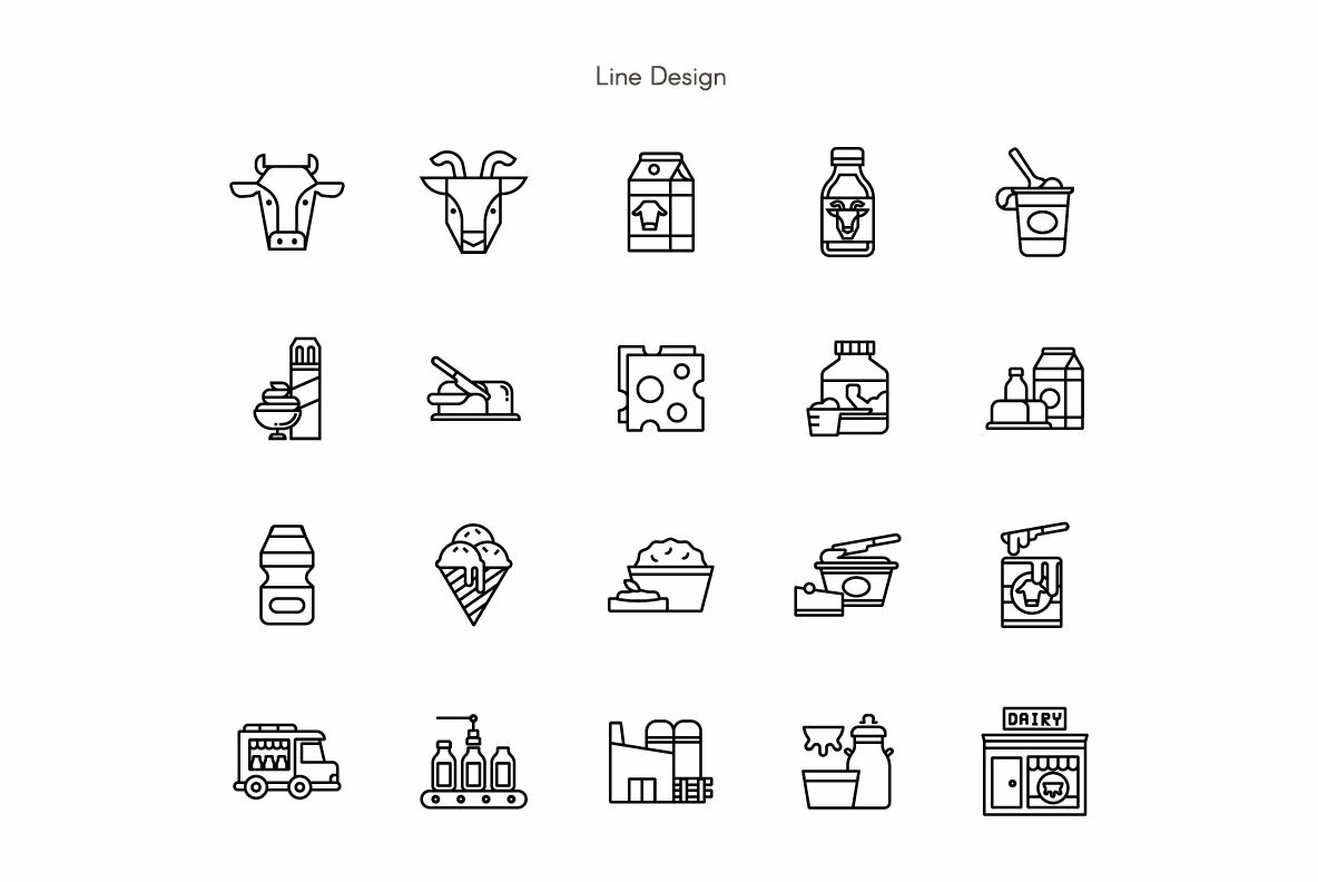 Dairy Product Premium Icon Pack 5