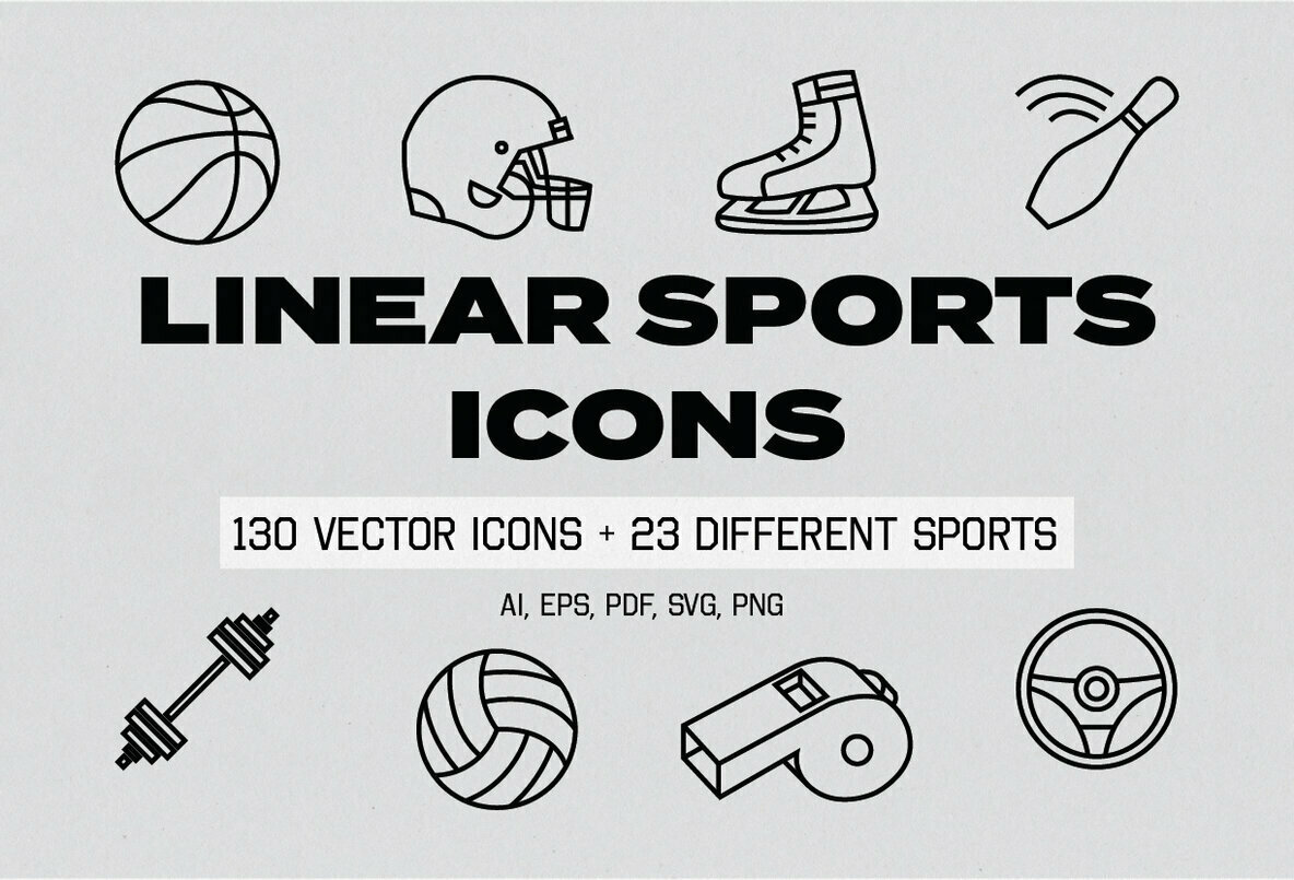 Linear Sports Icons 1