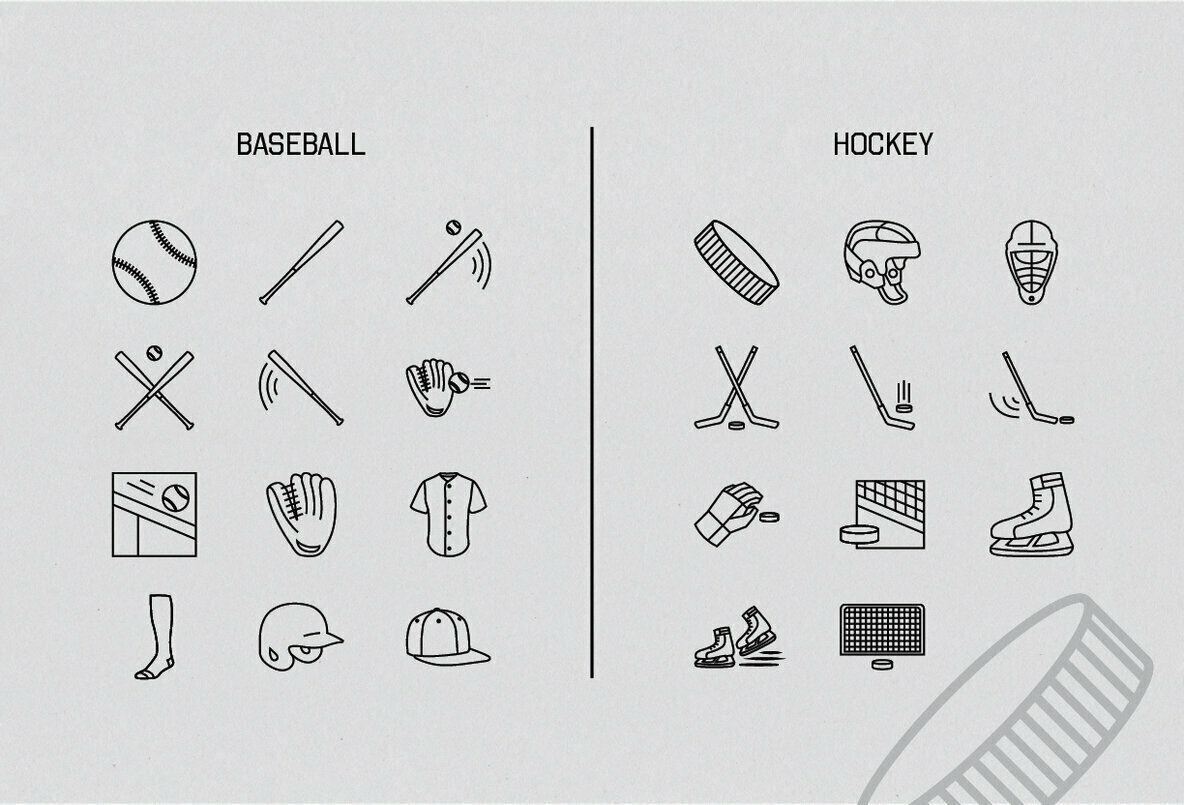 Linear Sports Icons 3