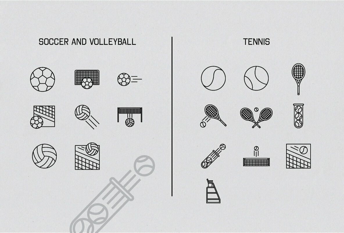Linear Sports Icons 4