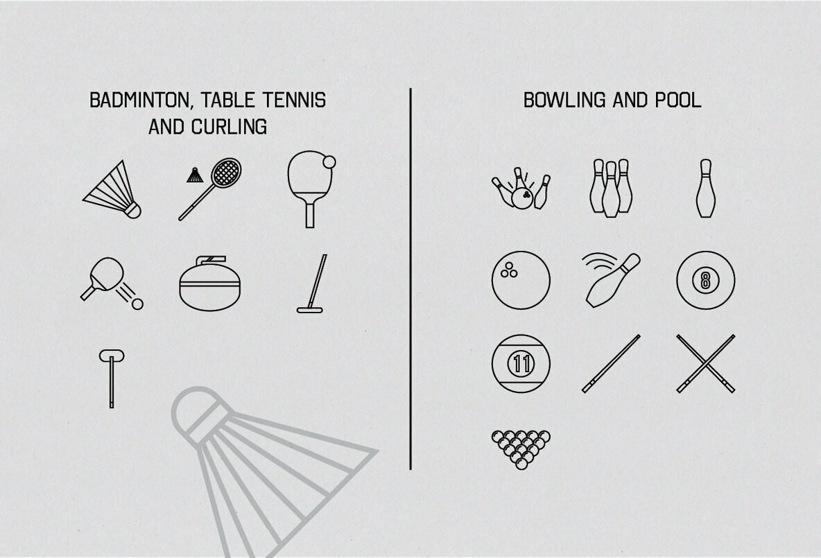 Linear Sports Icons 5
