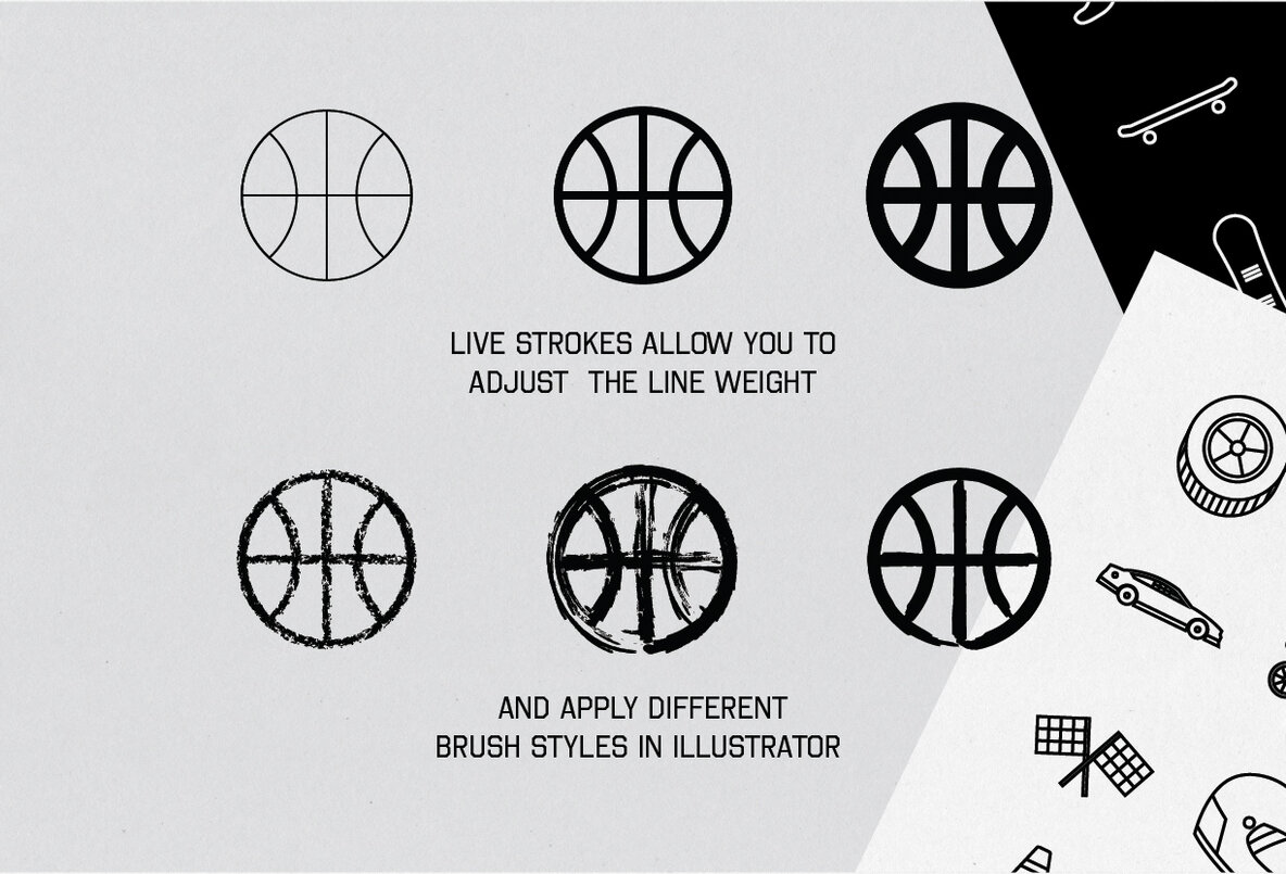 Linear Sports Icons 11