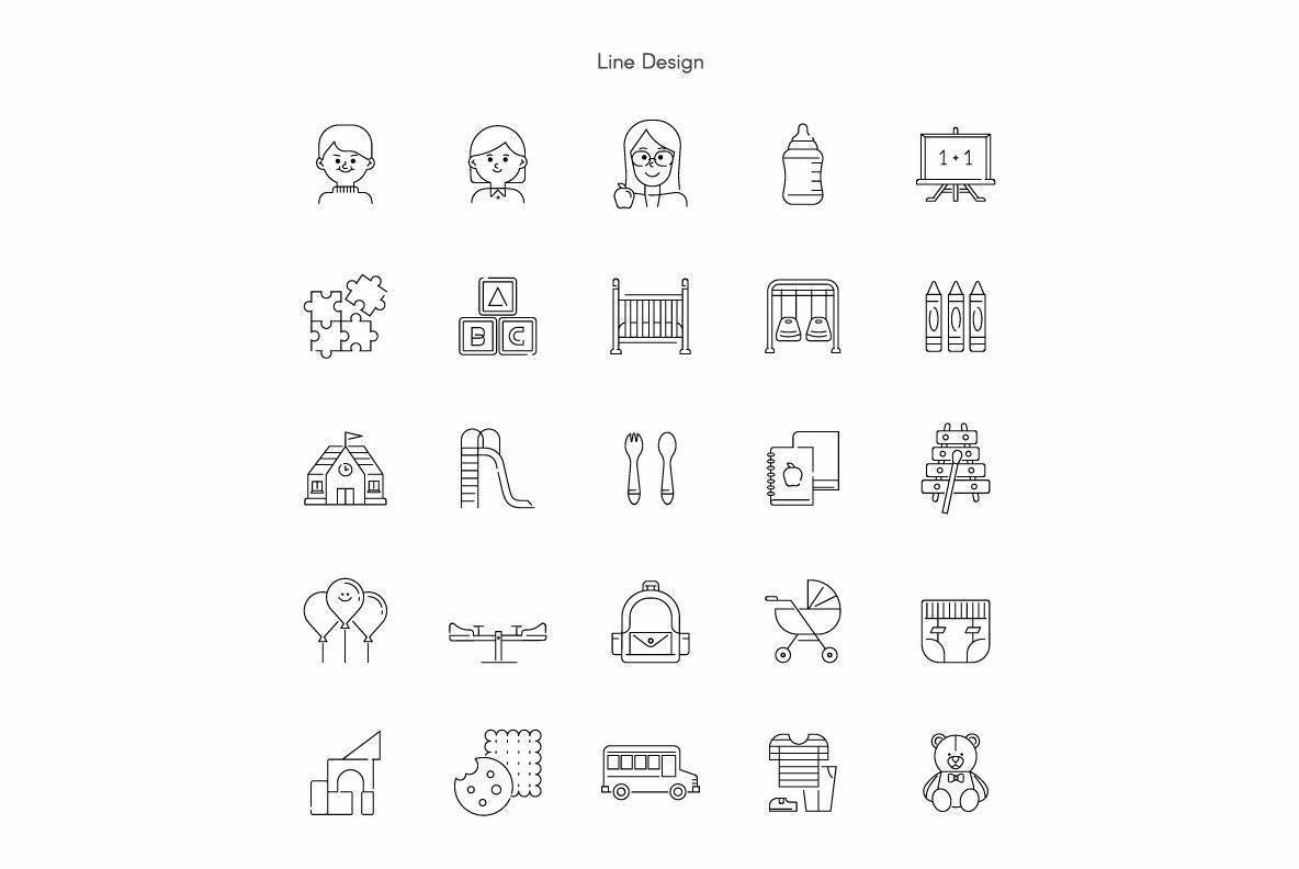 Kindergarten Premium Icon Pack 4