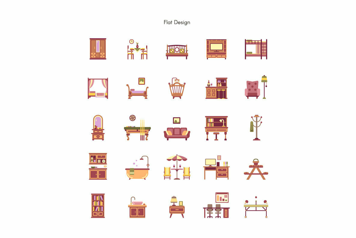 Furniture Premium Icon Pack 01 2