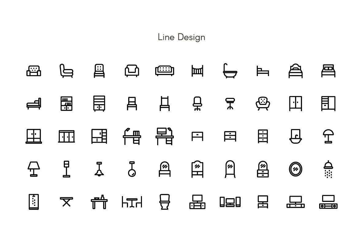 Furniture Premium Icon Pack 02 2