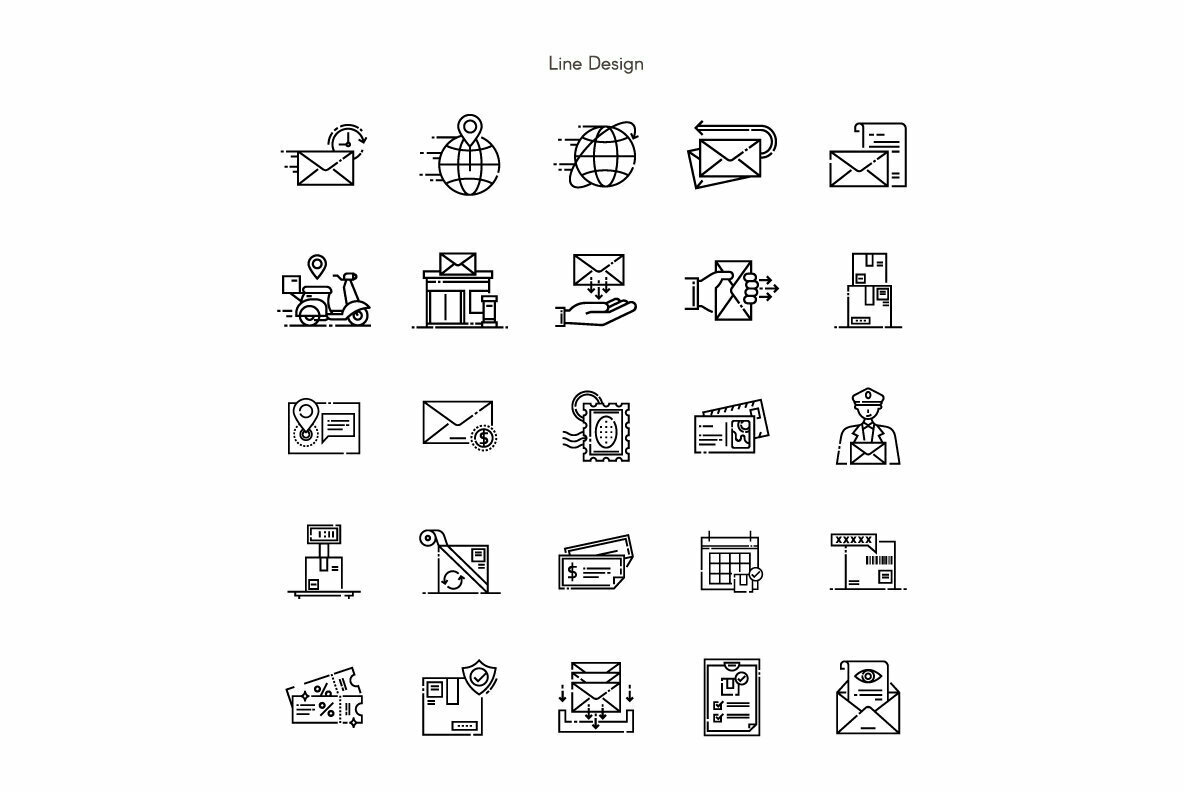 Postal Service Premium Icon Pack 3