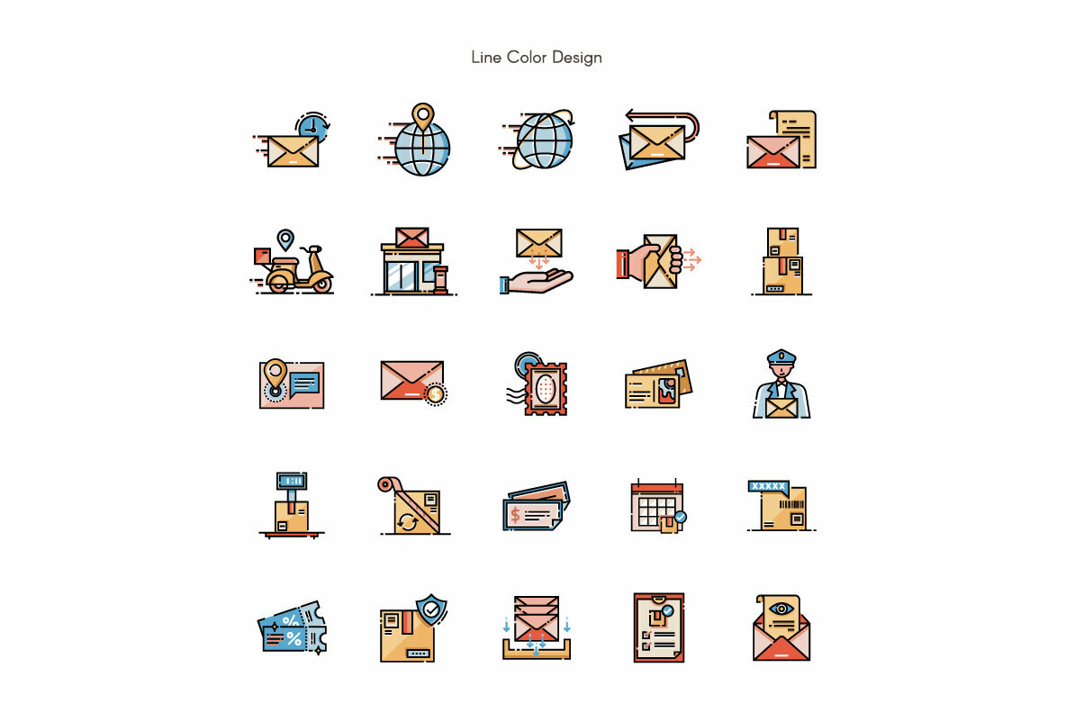Postal Service Premium Icon Pack 4