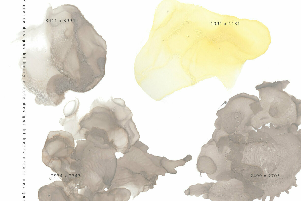 Yellow Brownie Ink Texture 3