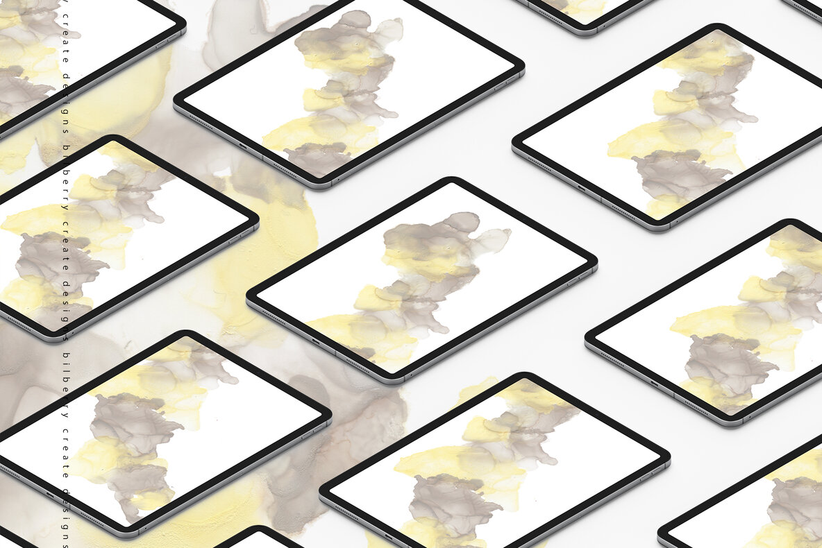 Yellow Brownie Ink Texture 9