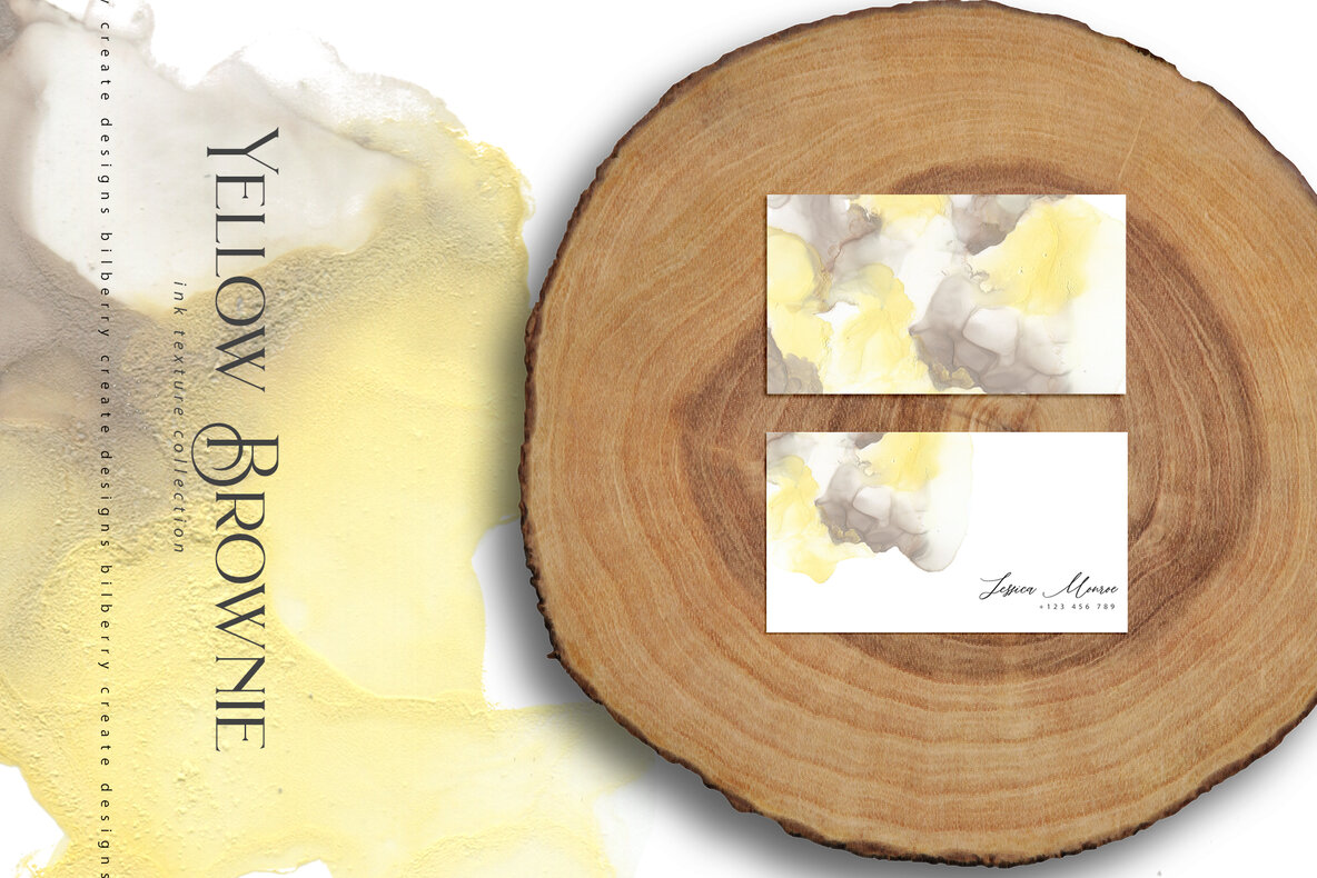 Yellow Brownie Ink Texture 10