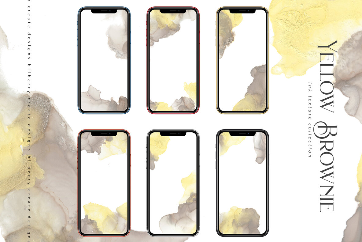 Yellow Brownie Ink Texture 12