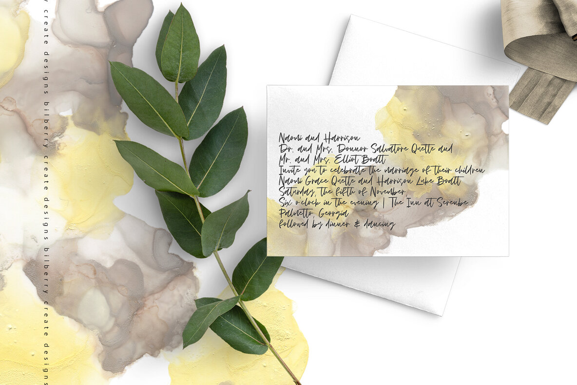 Yellow Brownie Ink Texture 13